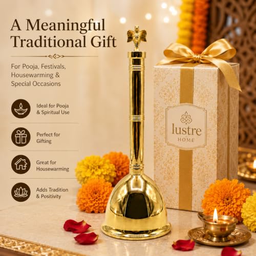 Brass Angel Bell Big for Temple, Home & Pooja Decor