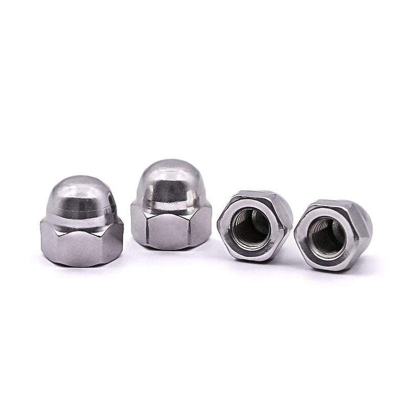 [Australia - AusPower] - M6-1.0 Acorn Cap Hex Locknuts 30 PCS 304 Stainless Steel 18-8, Bright Finish 