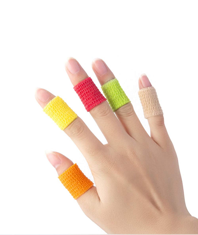 [Australia - AusPower] - 12 Pack 1" x 5 Yards Self Adhesive Elastic Bandage Wrap Stretch Self-Adherent Tape for First Aid,Sports, Wrist, Ankle (10 Colors) Multicolor 1 Inch (Pack of 12) 