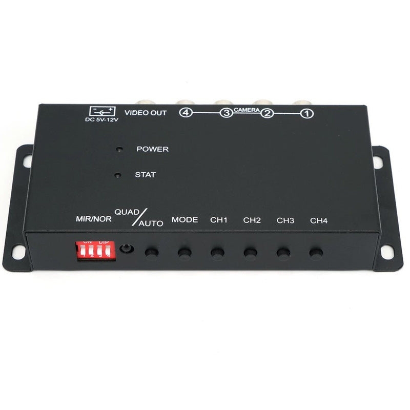 [Australia - AusPower] - Toughsty™ 4Ch Mini Color Video Quad Splitter Multiplexer Processor Switcher for CCTV Security Camera 