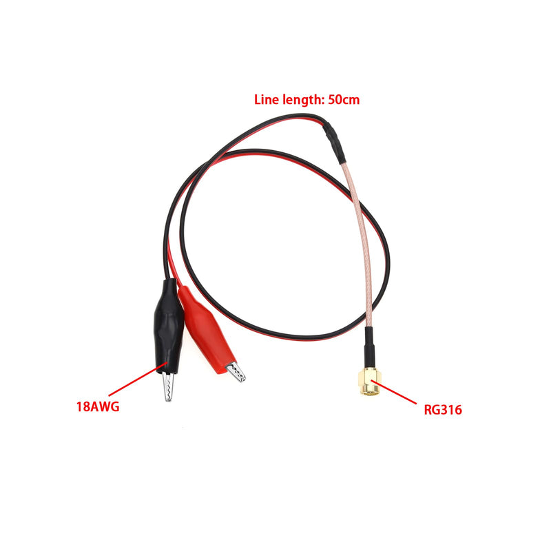 [Australia - AusPower] - 2pcs Crocodile Clip Test Cable SMA Male to Crocodile Clip Test Line RF Cable Connection Line RG316 Cable for Laboratory Electrical Testing Work 