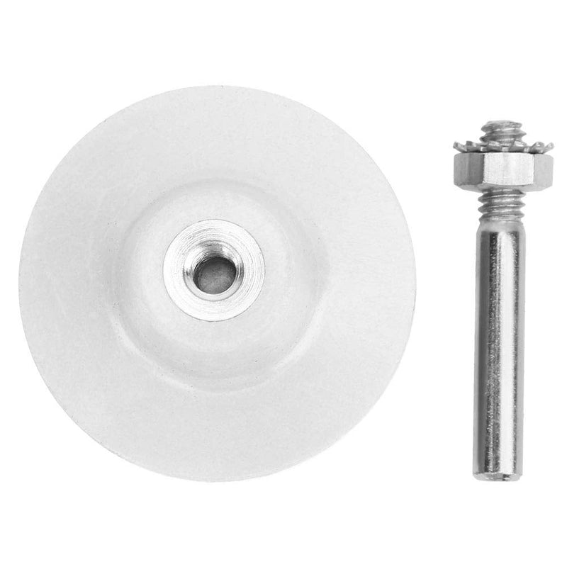 2 Inch Bristle Discs, Emery Rubber Grinding Brush, Sanding Disc for Rust Removal and Drill Attachment, Deburring and Cleaning Tool (White) White