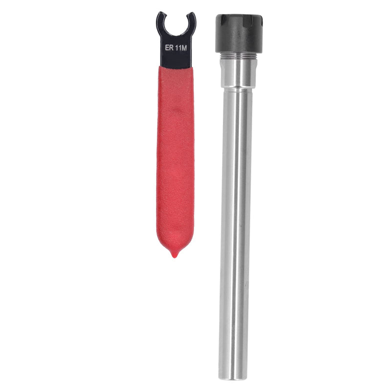[Australia - AusPower] - Hilitand Collet Holder ER11 100 Collet Holder Cylinder Shaft Extension Rod with Key for CNC Milling Turning Tool 1-7 mm Clamping Range Collets (C10-ER11M-100L) C10-er11m-100l 