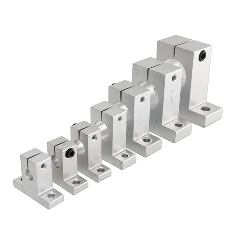 [Australia - AusPower] - 4pcs SK20 Aluminum Linear Rod Rail Shaft Support 20mm Linear Motion Guides for CNC 3D Printer 20mm/0.79inch SK 