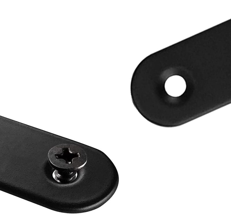 [Australia - AusPower] - Black Flat Straight Brace,20Pcs Metal Mending Brackets Straight Corner Braces Straight Brackets with 40Pcs Screws (Straight 16x36mm, Black) Straight 16x36mm 