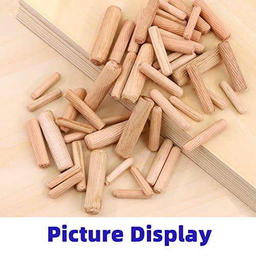 Glarks 508-piece wooden dowel pins set with beveled ends, fluted dowels, tenon centers, and transfer plugs