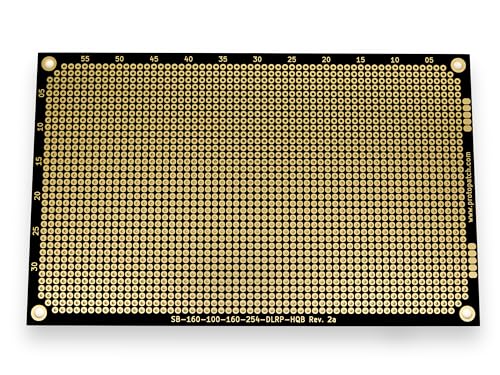 Double sided perforated grid board with round pads. 160 x 100mm black 1