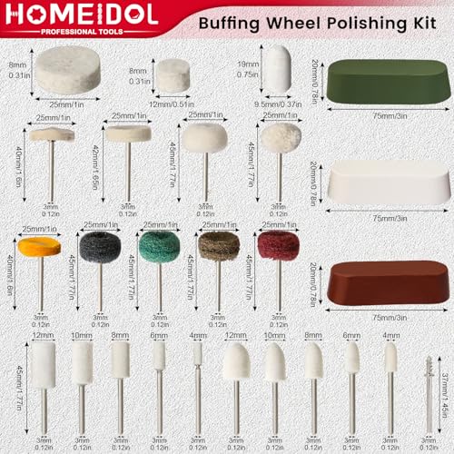 72Pcs Polishing Kit for Dremel Buffing Wheels with Polishing Compound Style 2