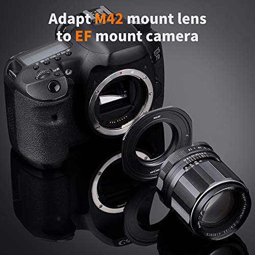 K&F Concept M42 to EOS Adapter, Updated Lens Mount Adapter for M42 Mount Lens to Canon EOS EF EF-S Mount Camera Updated M42-EOS