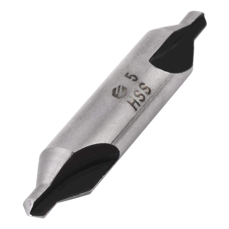 [Australia - AusPower] - 6 Piece Centre Drill Bit 60 Degree Angle, Triton Stainless Steel HSS Countersink Centre Drill Metal Set, 1/1.5/2/2.5/3/5 mm Centre Drill for Metal, Lathe Drill Countersink Central Bore 