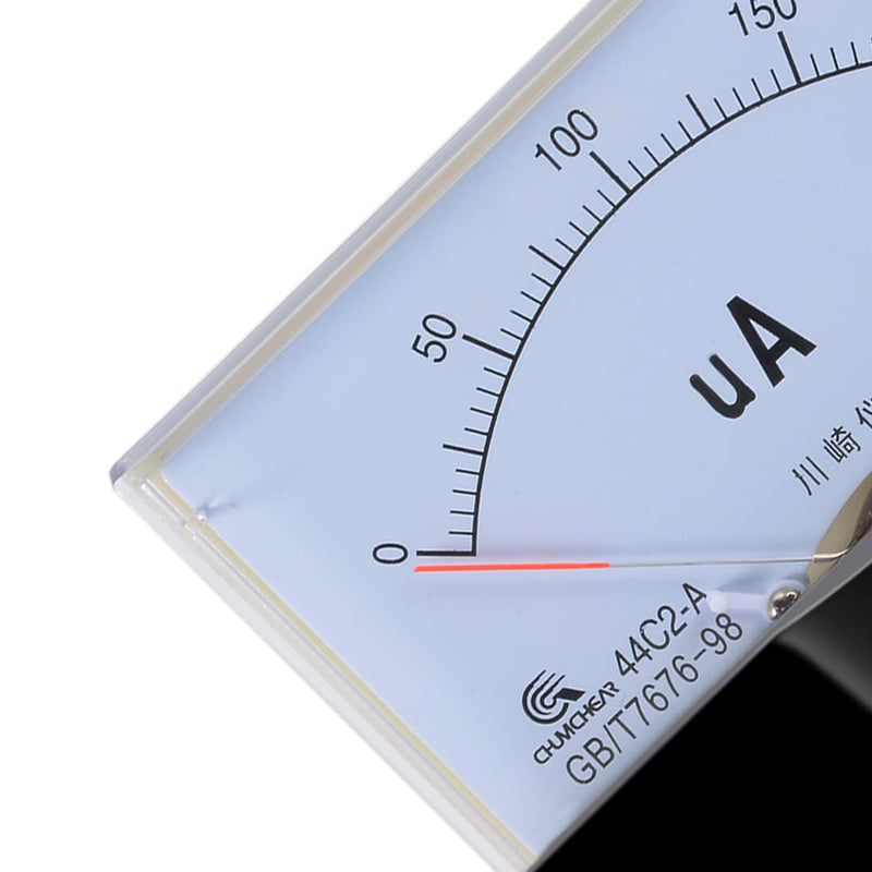 [Australia - AusPower] - uxcell Analog Current Panel Meter DC 0-200uA 44C2 Ammeter 100x12.7x80mm for Circuit Testing Charging Battery Ampere Tester Gauge Pack of 1 