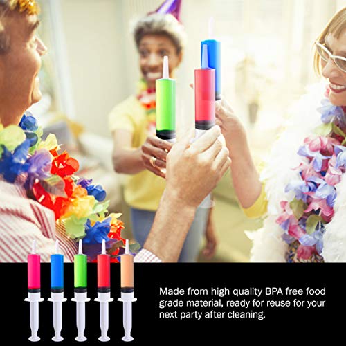 BESTONZON 25 Pack Jello Shot Syringes - 2 OZ Food Grade Party Syringe with 30 Caps - Durable Reusable for Birthday and Other Parties