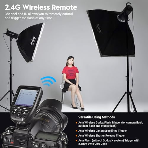 Godox XPro-N TTL Wireless Flash Trigger for Nikon, 2.4G Flash Trigger, 1/8000s HSS Transmitter, Large Screen, TTL-to-Manual Conversion, 11 Customizable Functions, 16 Groups and 32 Channels