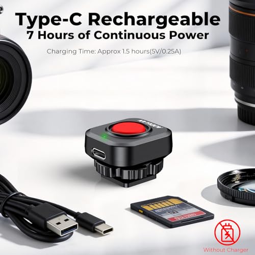 AODELAN Wireless Camera Video Record Button for Top/Side Handle