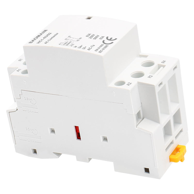 [Australia - AusPower] - Baomain Normally Closed AC Contactor HC1-63/02 AC 110V 63A 2 Pole 2NC Universal Circuit Control DIN Rail 