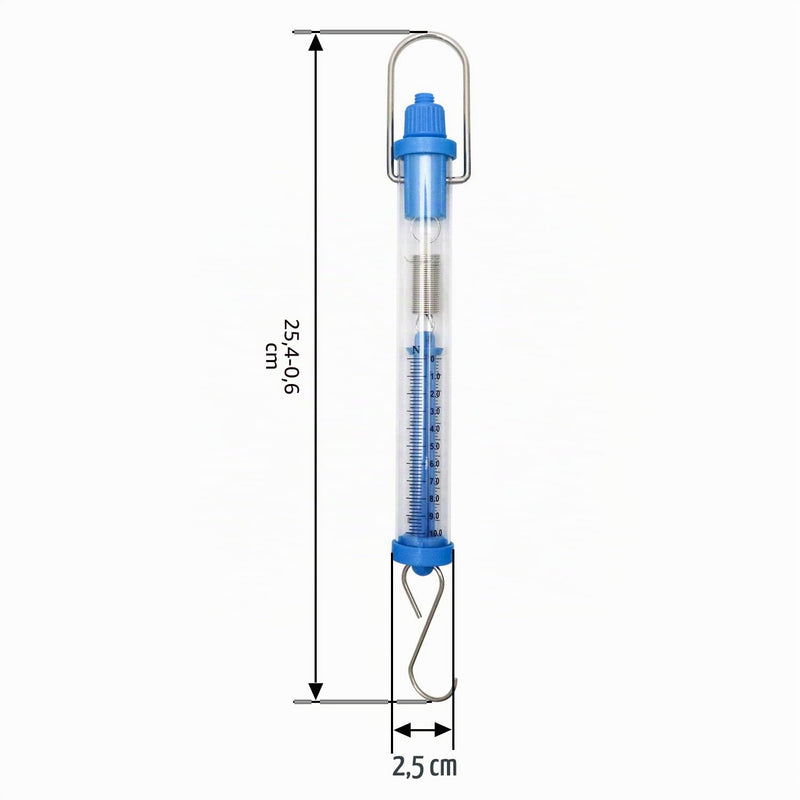 QWORK Spring Scales Set of 5 Transparent Hanging Spring Scales (1N, 5N, 10N, 20N, 30N) 5-Pack 1N,5N,10N,20N,30N