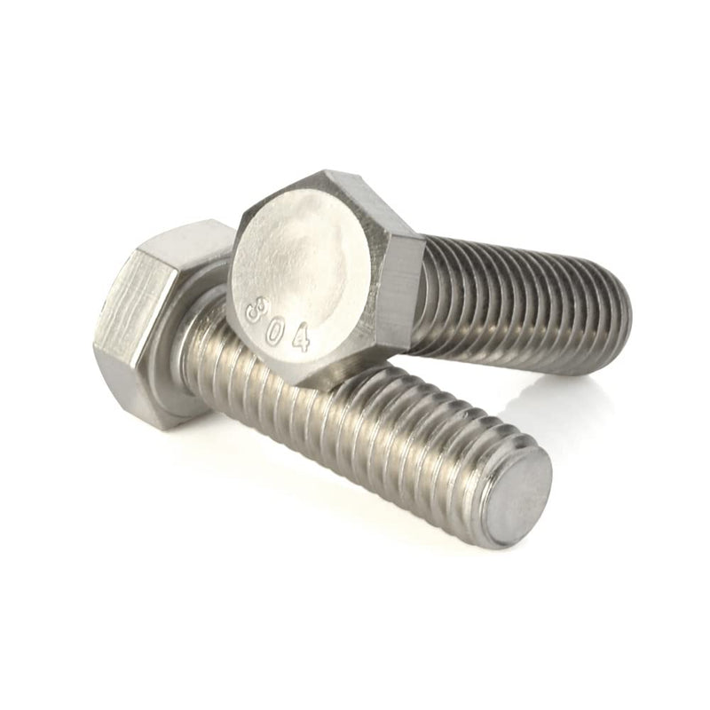 [Australia - AusPower] - 1/4-20 x 3/4" Hex Head Cap Screws Hexagon Bolts, External Hex Drive, Stainless Steel 304, UNC Coarse Thread Fully Threaded, 50 PCS 1/4-20 x 3/4" 