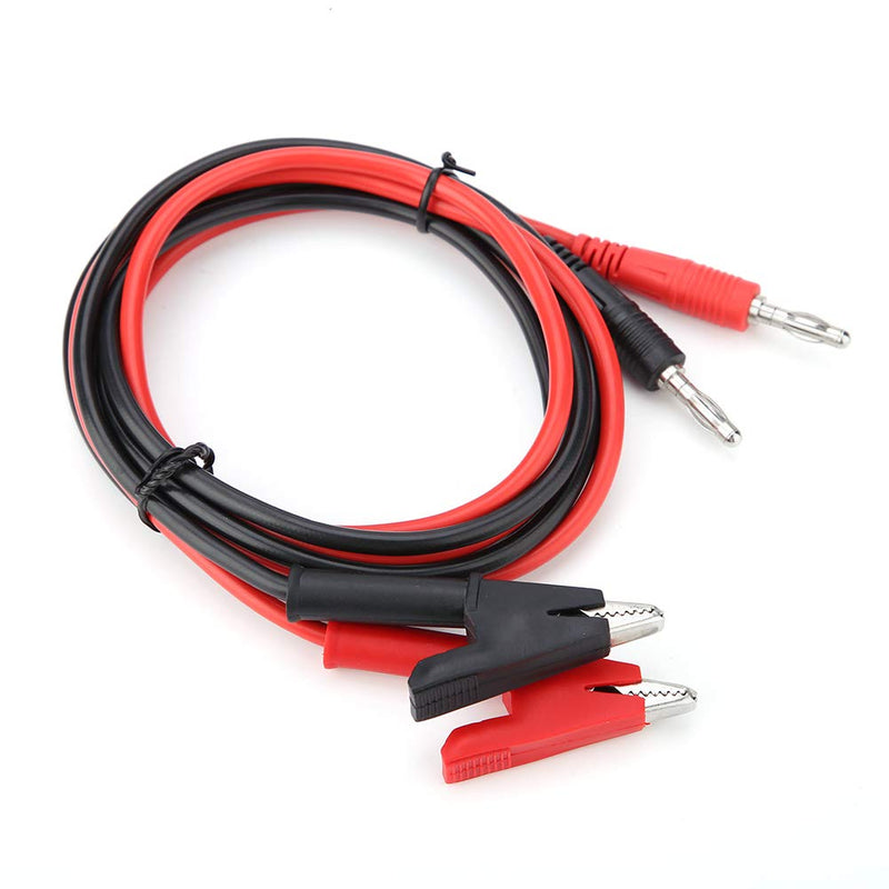 [Australia - AusPower] - P1040 2 Copper 4 mm Banana Plug to Crocodile Clamp 15A Banana Plug to Crocodile Clamp Cable 1 m for Testing the Probe 