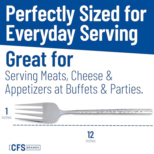 Carlisle FoodService Products 60202 Hammered Stainless Steel Cold Meat Fork, 12 1
