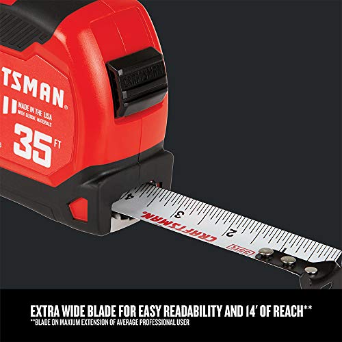 CRAFTSMAN PROREACH 35-foot tape measure with 10.7 m blade, CMHT37575S