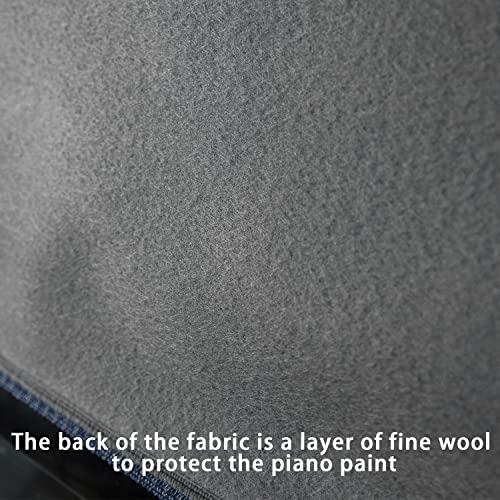 Leath-Aire Electric Piano Cover, Luxury, Soft Touch, Glossy, Thick, Upgrade with Two-side Lace, Simple And Beautiful (BLUE) BLUE