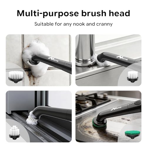 Electric Spin Scrubber IPX 7 Waterproof Bathroom Crevice Cleaning Brush