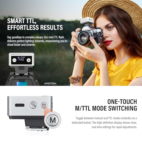 Godox iT20 S TTL Mini Flash - iT20S Camera Flash for Sony Upgraded IM20 SILVER IT20-S