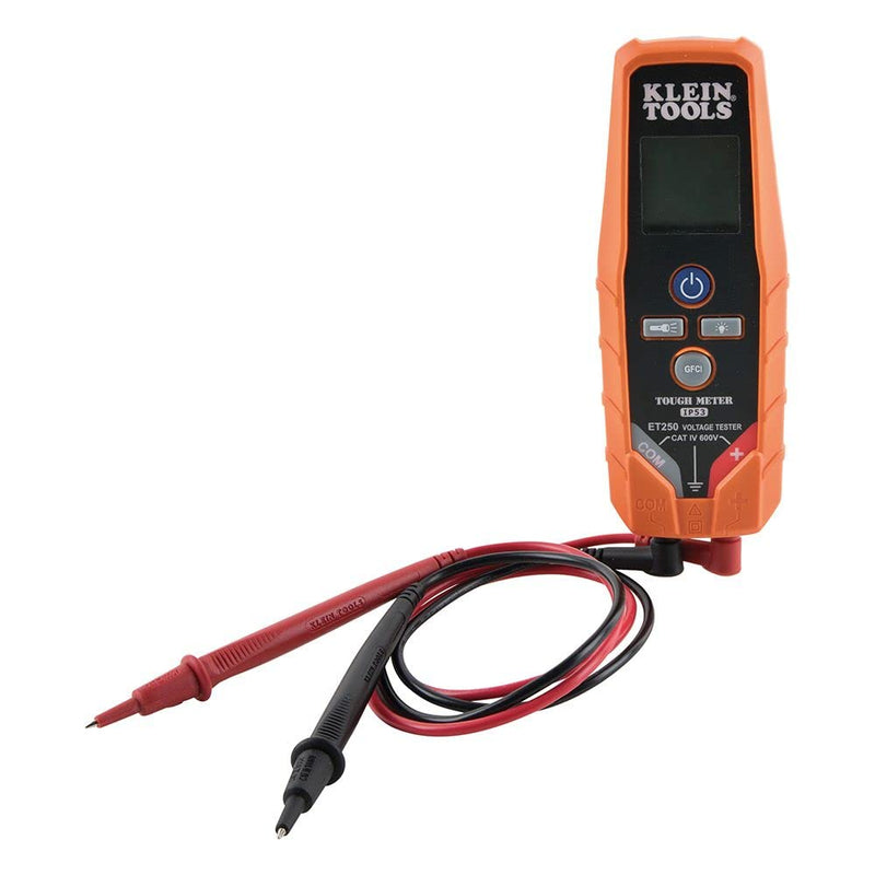 [Australia - AusPower] - Klein Tools ET250 Voltage Meter, AC Voltage / DC Voltage Tester, Digital Multimeter, Low Voltage Tester with Batteries AC/DC Voltage & Continuity 
