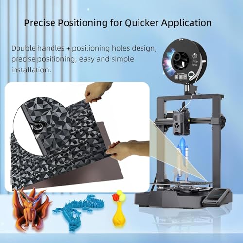 IdeaFormer PEO+PET Smooth Build Plate for Creality K1 / K1C / Ender 3 S1 / Ender 3V3 / Ender5 S1 etc. 3D Printer 235x235mm (1x build plate, 235x235mm No Magnetic base)