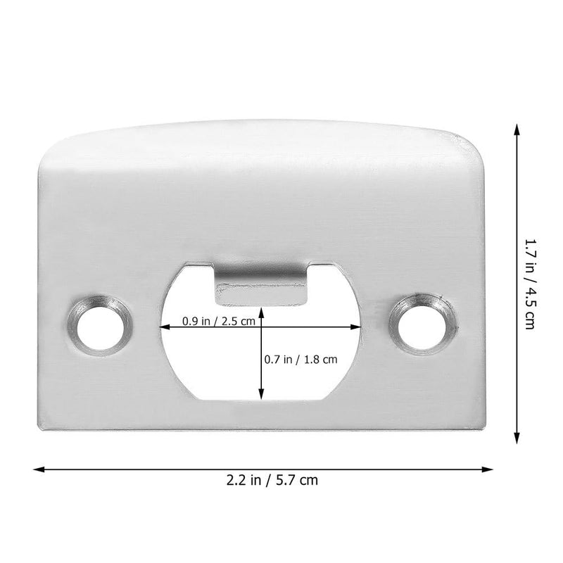 [Australia - AusPower] - DOITOOL 8PCS Door Strike Plate, Full Lip Round Corner Deadbolt Strike Plate, Sliver Stainless Steel Deadbolt Covers Door Reinforcement Kit 