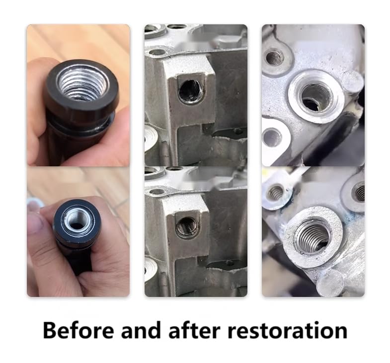 [Australia - AusPower] - 10 Pieces Threaded Insert Reducing Nut, M8 X 1.25 Female Thread and M12 X 1.75 15mm Male Thread Stainless Steel Repair Insert Nut Thread Nut Conversion Kit M8*1.25-m12*1.75 Length:15mm 