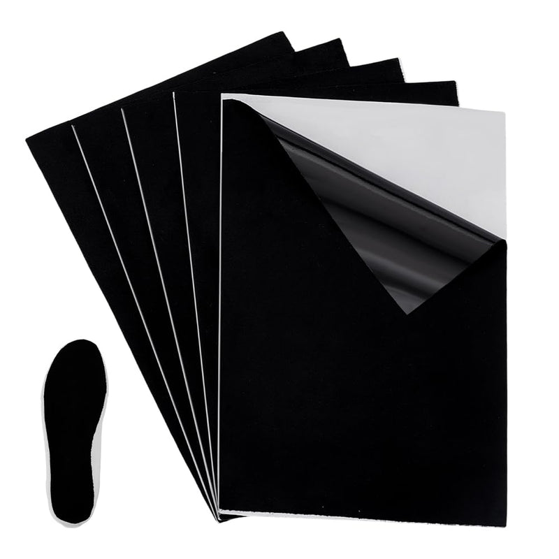 PH PandaHall 5 Pieces Self Adhesive Suede Sticky Sheets 7.8"x11.8" Stick-on Friction-reducing Dance Soles Backing Non Slip Sole Protector for Dance Shoes, High Heeled Shoes