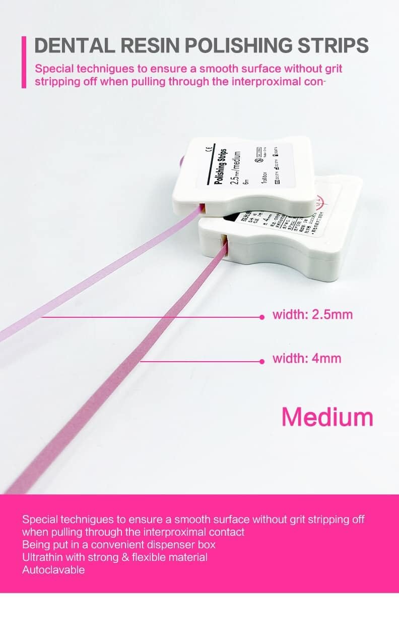 [Australia - AusPower] - Dental Polishing Strips - Tooth Polisher Dental File for Teeth Sanding Grinding Deep Teeth Cleaning Tool Tooth Polish Abrasive Strip Oral Care Cleaning Tool - Medium 1 Roll 4mm x 6M Width 4mm 