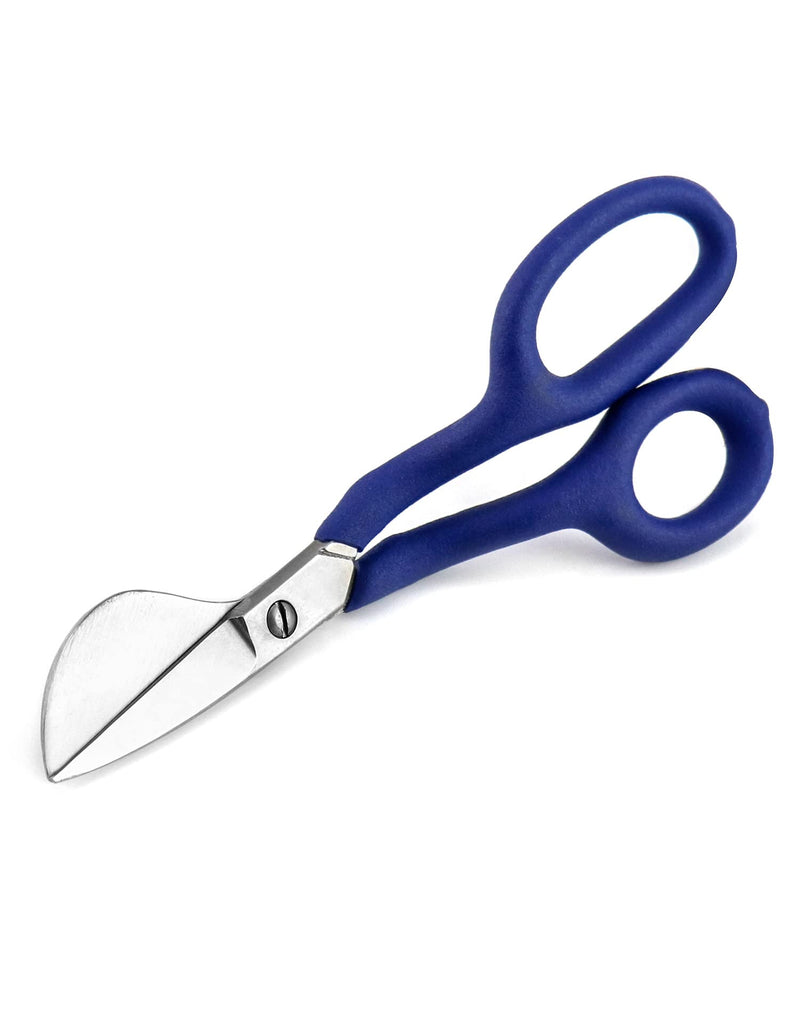 [Australia - AusPower] - QWORK Duckbill Shears, 7 in Duckbill Applique Scissors, for Carpet Pile, Carpet Punch - Blue 1 Pc 