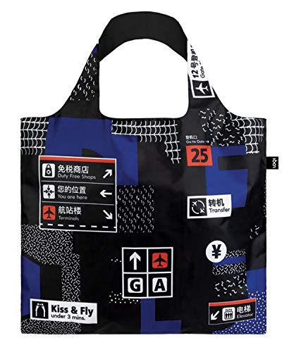 LOQI unisex-adult Airport (Set of 3) Arrivals, Departures, Icons