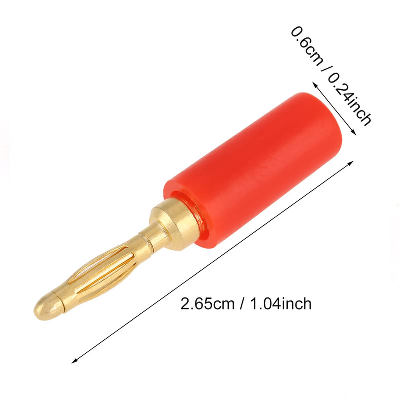[Australia - AusPower] - Oumefar 20Pcs Speaker Banana Plugs Connector Mixed Colors Banana Plug Brass Jack Test Probes Connector Electrical Testing for Medical Equipment Speaker Amplifier 