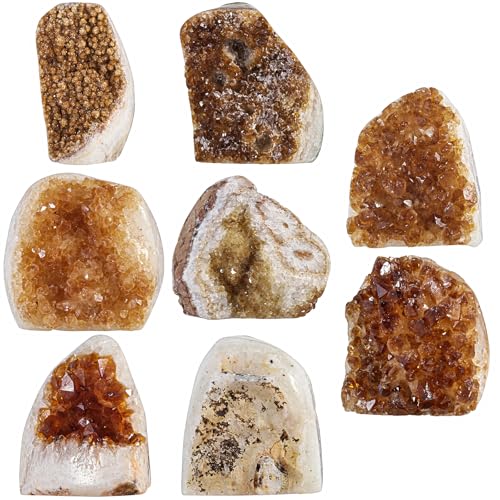 Nupuyai Natural Citrine Crystal Cluster Standing Raw Quartz 401-500g
