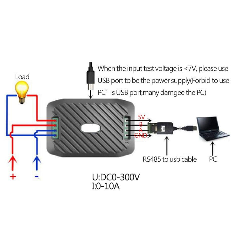 [Australia - AusPower] - PZEM-003 DC Voltage, Current, Power Consumption, Power Meter, Power Analyzer, DC AMP Meter, Power Meter Communication Module (PZEM-003 + USB to 485 Module) 