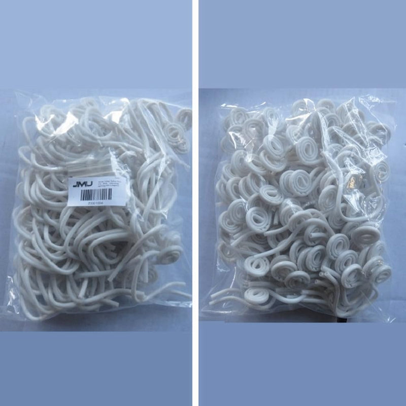 [Australia - AusPower] - JMU Dental Coiled Saliva Ejectors, Curled Saliva Ejector Tip White, 100pcs/bag, Each Bag with 3 adaptors 