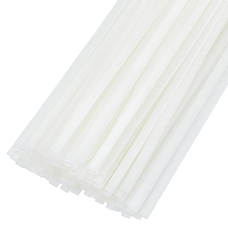 BENECREAT 120Pcs White Thermal Glue Strips, 11.3x0.1inch Long Thermal Pictures Binding Glue Strips for Albums Crafts Textbook Books, 1mm Thick
