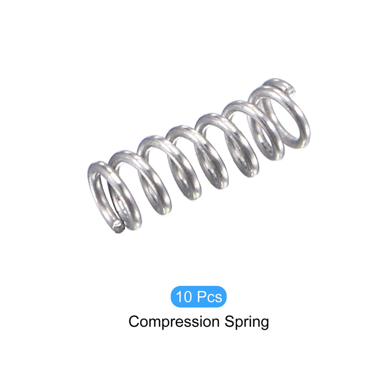 [Australia - AusPower] - Compression Springs (0.3x2mm OD,5mm Free Length) 10Pcs, 304 Stainless Steel Extension Spring - for Shop Home Repairs, DIY Projects, Silver Tone 0.3mm x 2mm x 5mm 