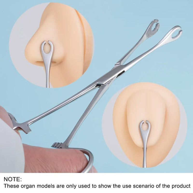1 Piece Stainless Steel Body Jewellery Piercing Sponge Tweezers Clamp Ear Lip Belly Button Nose Tongue Septum Piercing Tool
