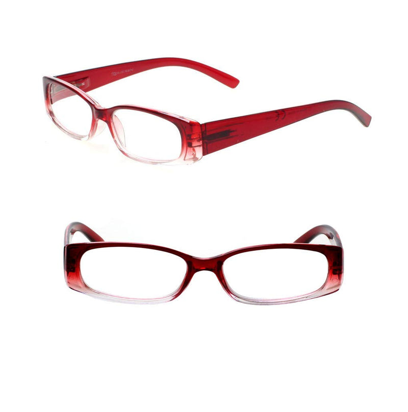 [Australia - AusPower] - 5 Pack Spring Hinge Reading Glasses Rectangular Fashion Quality Readers for Men and Women (5 Pack Mix, 2.5) 5 Pack Mix 2.5 x 