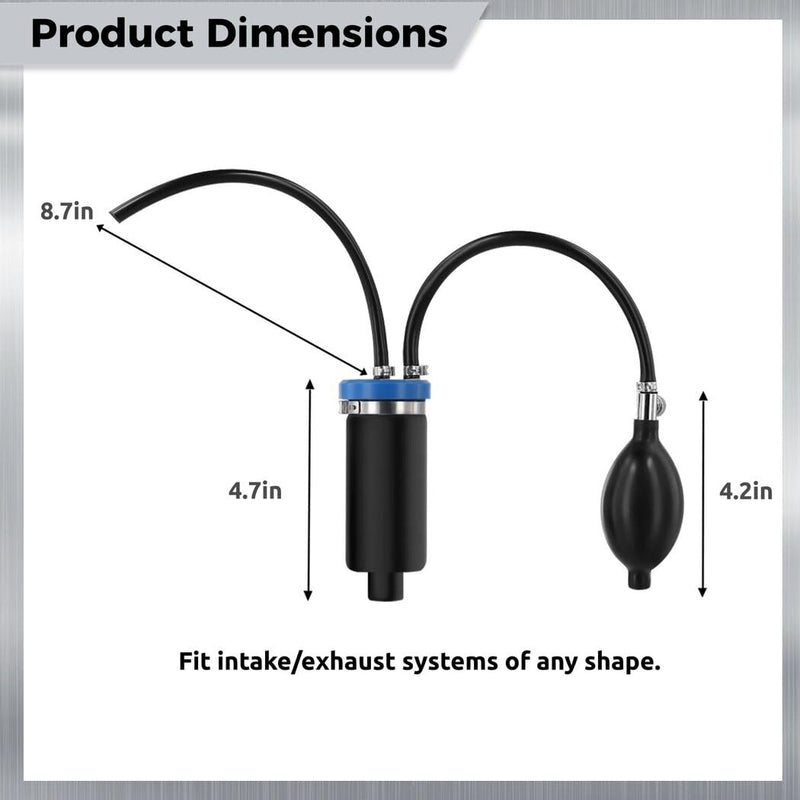 [Australia - AusPower] - Homaisson Universal Easy Intake Adapter, Expandable Automotive Leak Tester Accessory, Inflatable Block Off Bladder for 12V Vehicle Fuel Leakage Detector/Diagnostic Tester 