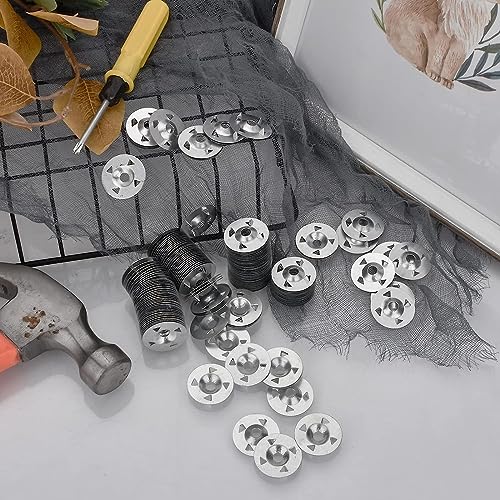 AccEncyc 1-1/8 inch metal flat washers and foam board fasteners, 300-piece set for installation