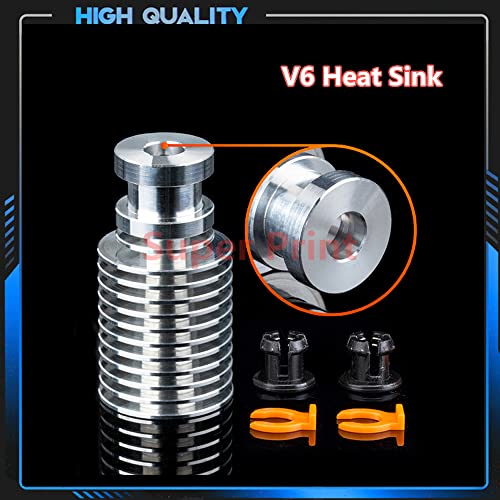 Prusa I3 MK3S+ Hotend,V6 All Metal Hotend,V6 J-head Hotend, Heater Block Heatbreak for V6 Hotend PT100 Prusa I3 MK3 MK3S MK2 Series 3D Printer etc.(Plated Copper Nozzle Kit)