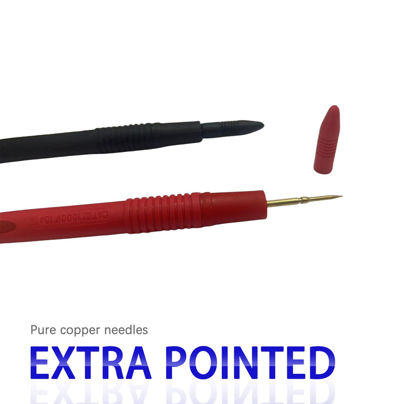 [Australia - AusPower] - Multimeter Probes 1000V10A Digital Multimeter Test Leads and 2PCS Crocodile Clips 