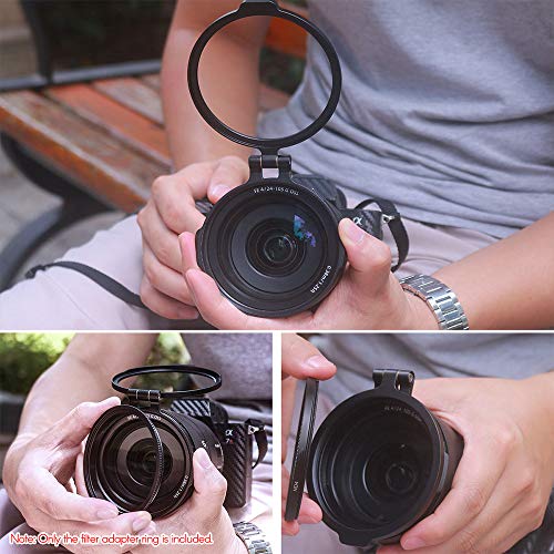 Andoer R-72 72mm Rapid Filter System Camera Lens ND Filter Metal Adapter Ring Compatible with Canon Nikon Sony Olympus DSLR Cameras