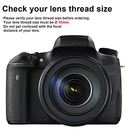 55MM 0.43x Professional HD Wide Angle Lens w/Macro Portion for Nikon D3400 D5600 for Sony Alpha Cameras 55MM