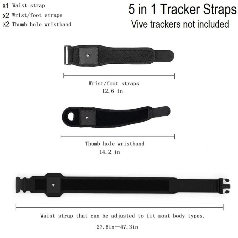 [Australia - AusPower] - HTC Vive Full Body Tracker Strap, Tracker Fixed Strap, Waist Belt, Hand and Foot Strap, 1 for Virtual Reality, 2 Hand Bowl Straps,2 Palm Strap 